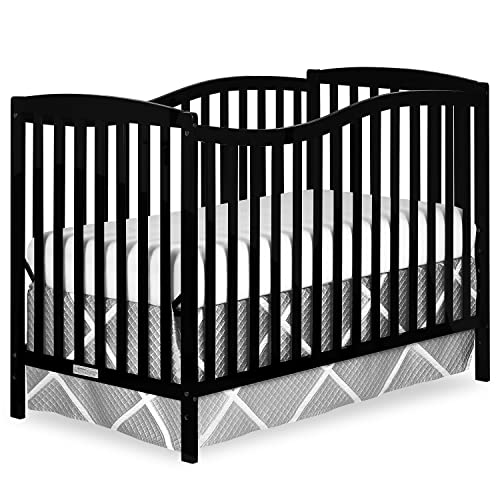 Dream On Me Chelsea 5-In-1 Convertible Crib In Black, JPMA Certified