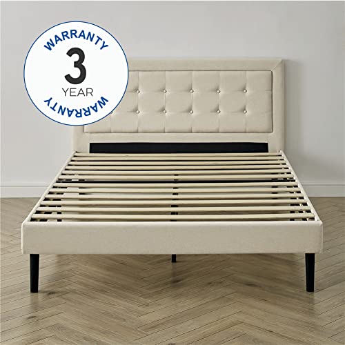 Classic Brands Mornington Upholstered Platform Bed | Headboard and Metal Frame