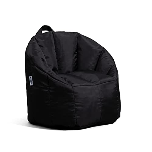 Big Joe Milano Kid's Bean Bag Chair, Black Smartmax, 2ft Small