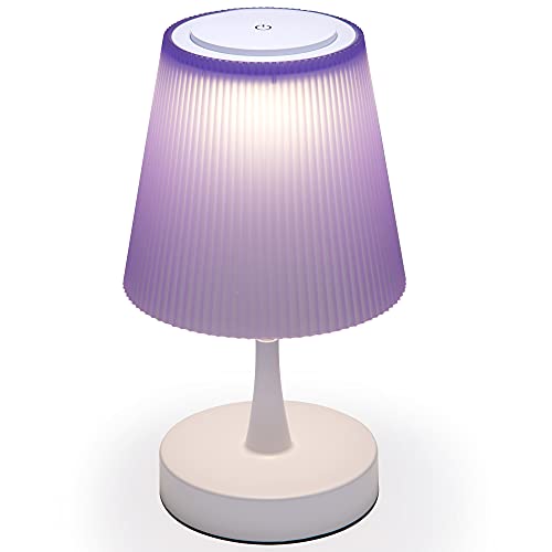 TW Lighting Purple Lamp for Girls Bedrooms - Modern Small Table Lamp for Bedroom, Bedside Nightstand, Nursery, Cute Kids Lamp with USB Charging Port, 3-Level Touch Dimmable Switch