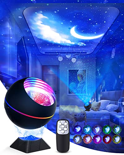 Galaxy Projector Star Projector 3 in 1 Ocean Galaxy Night Light Ceiling Projector Galaxy 360 Pro Galaxy Globe Projector 40 Lighting Modes with Remote Voice Control for Bedroom Gift for Kids Adults
