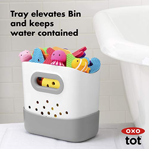 OXO Tot Stand Up Bath Toy Storage – Gray