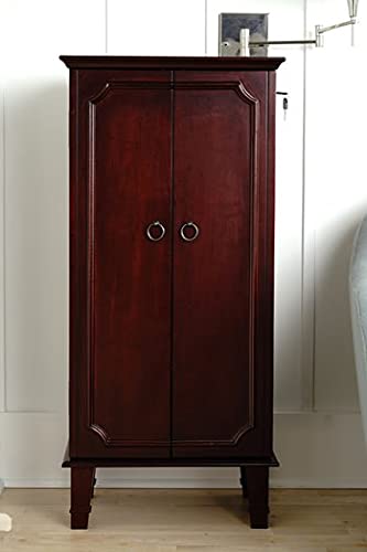 Hives and Honey Cabby Fully Locking Jewelry Armoire, Cherry