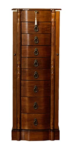 Hives and Honey Francesca Standing Armoire Jewelry Cabinet, Antique Cherry