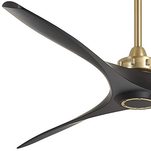 MINKA-AIRE F853-SBR/CL Aviation 60 Inch Ceiling Fan with DC Motor in Soft Brass Finish and Coal Blades