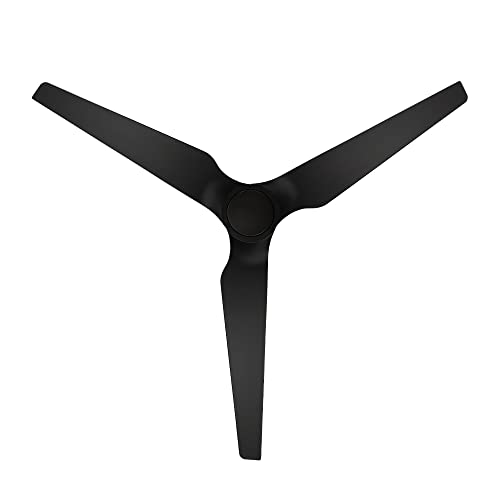 WAC Smart Fans Stella Indoor and Outdoor 3-Blade Ceiling Fan 60in Matte Black with Remote Control works with Alexa and iOS or Android App