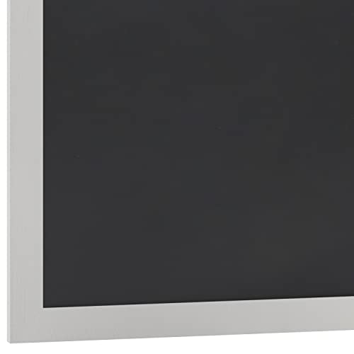 HBCY Creations Rustic Magnetic Wall Chalkboards Framed Decorative Chalkboard - Great for Kitchen Decor, Weddings, Restaurant Menus and More! (Solid White, 24 x 36 Inch)