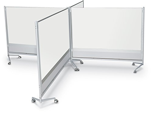 Balt Laminate Mobile Partition Board, 76 by 12 by 74-Inch, White