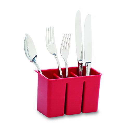Farberware 3-Piece Dish Rack Set, Red