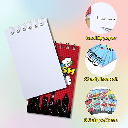 Containlol 24 Pack Mini Notebooks Party Supplies Favors Prize Pinata Fillers Carnival Goodie Bag Stuffers Journal Notepad Teacher Classroom Rewards Supplies for Theme Birthday Party
