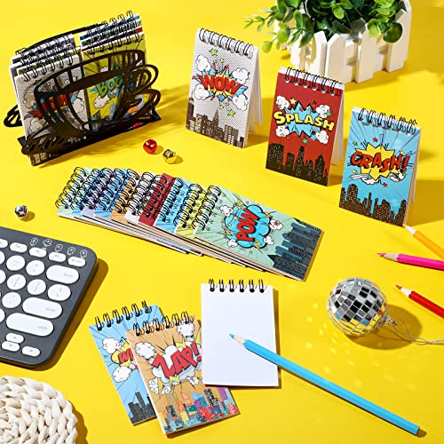 Containlol 24 Pack Mini Notebooks Party Supplies Favors Prize Pinata Fillers Carnival Goodie Bag Stuffers Journal Notepad Teacher Classroom Rewards Supplies for Theme Birthday Party