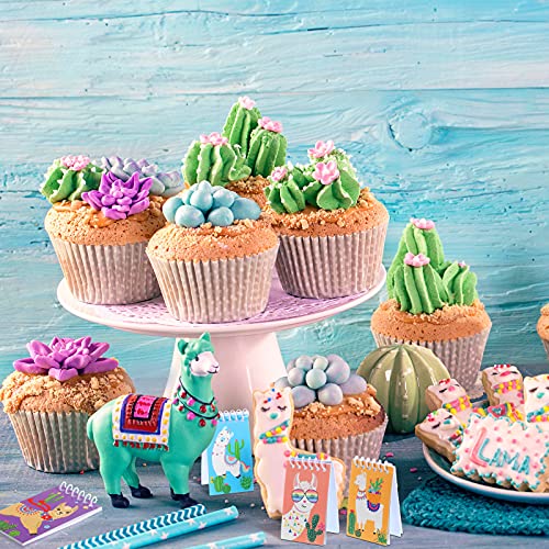 24 Pieces Llama Mini Notebooks Summer Birthday Party Favors Memo Spiral Tiny Cactus Notepads Bulk Teacher Classroom Reward Prizes Pinata Gift Bags Fillers Supply for Boys Girls Birthday Party Supply