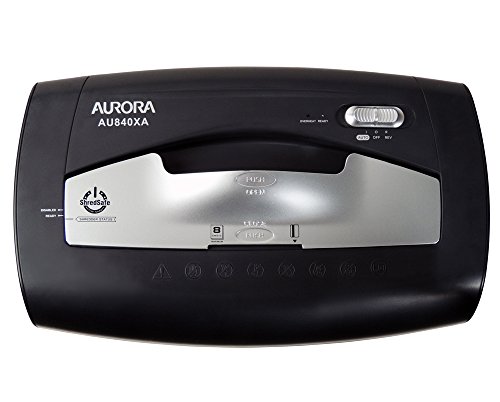 Aurora AU840XA Professional 8 Sheet Cross-Cut Shredder with Pullout Basket