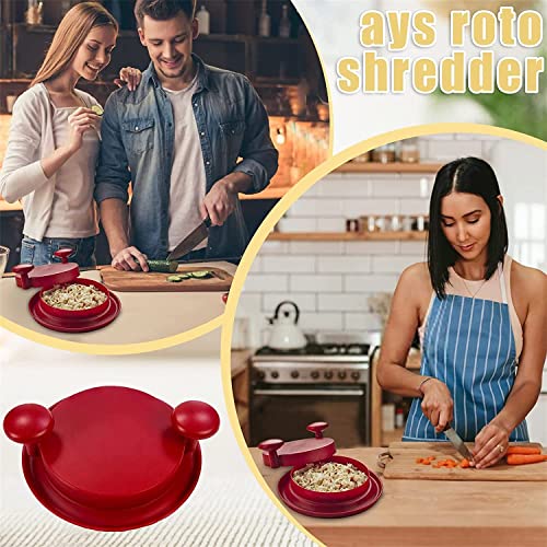 HaiZhiTong 10.3in Chicken Breast Shredder Mincer Mincer Tool with Handle and Anti-Slip Bottom Mat for Pork Red Beef Chicken Breast Substitute for Bear Claw (Red)