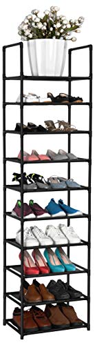 FIDUCIAL HOME 10 Tiers Shoe Rack 20-25 Pairs Sturdy Shoe Shelf