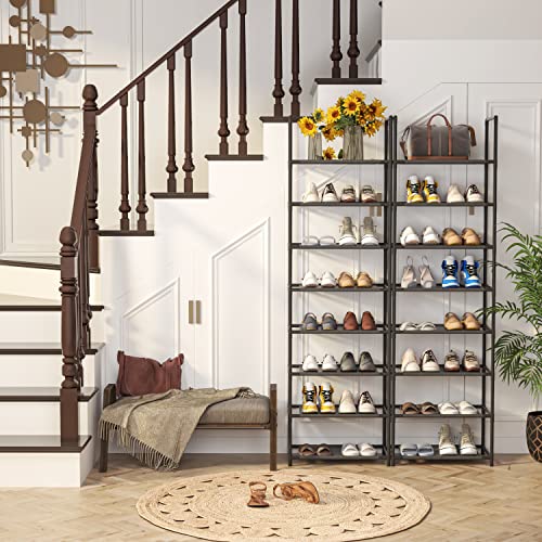 Z&L HOUSE 8 Tier Shoe Rack Tall, Sturdy Metal Narrow Rack That Can Store 16-20 Pairs of Shoes, Stackable Shelf for Closet Entryway to Increase The Use of Space