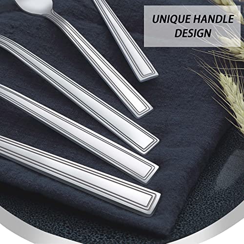 Silverware Set, Hunnycook 60-piece Silverware Set for 12, Stainless Steel Flatware Set, Include Fork Knife Spoon Set, Mirror Polished, Dishwasher Safe, Cutlery Set for Home Kitchen Restaurant
