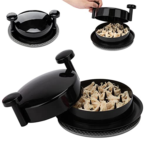 Chicken Shredder Shred Machine Meat Shredder Meat Shredding Tool with Handles and Non-Skid Base Mat Suitable for Pulled Pork Red Beef Chicken Alternative to Bear Claws 1pc 8inch Black