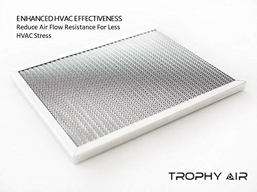 Trophy Air Washable Electrostatic HVAC Furnace Air Filter, Lasts a Lifetime, 6 Stage Permanent Air Filter, Healthier Home or Office, Made in The USA - Increases Airflow (14x25x1)