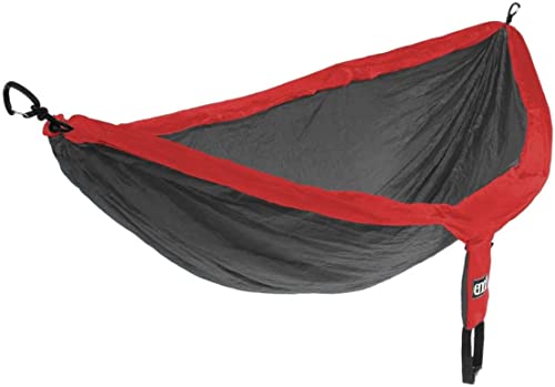 ENO Eagles Nest Outfitters - DoubleNest Hammock, Portable Hammock for Two, Red/Charcoal
