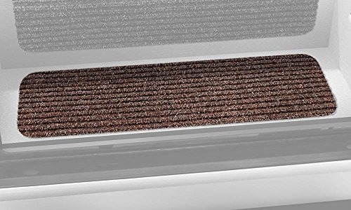Prest-O-Fit 5-1091 Decorian Step Huggers For RV Landings Sierra Brown 8 In. x 23.5 In.