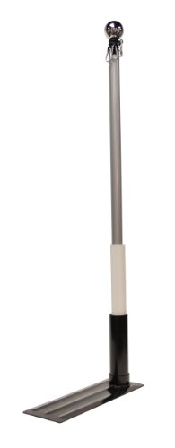 Camco 16’ Portable Telescoping Fiberglass Flagpole with Tire-Anchored Flag Holder, Permanent Residential Mount and US Flag (51606)