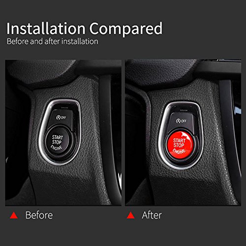 Arotom Red Car Engine Start Stop Switch Button Replace Cover For E Chassis BMW E60 E70 E71 E90 E92 (E Chassis (Red))