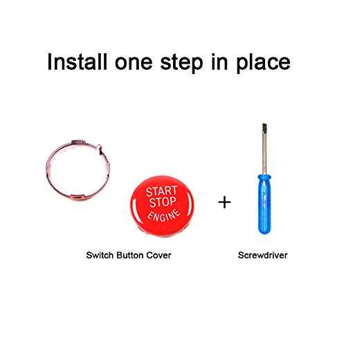 Arotom Red Car Engine Start Stop Switch Button Replace Cover For E Chassis BMW E60 E70 E71 E90 E92 (E Chassis (Red))