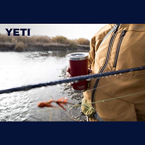 YETI Rambler 20 oz Tumbler, Stainless Steel, Vacuum Insulated with MagSlider Lid, Brick Red