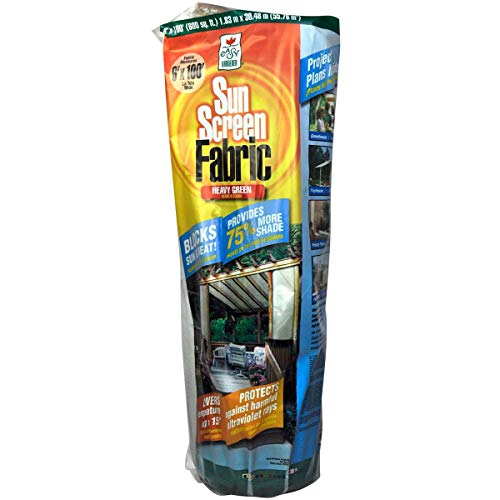 Easy Gardener 74100 Sun Screen Fabric, 6' X 100', Heavy Green