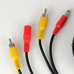 HitCar RCA Plug DC 2.1 5.5 MM Power Video AV Extension Cord Cable for CCTV Security Car Tuck Bus Trailer Reverse Parking Reverse Camera 15 Meters 59ft