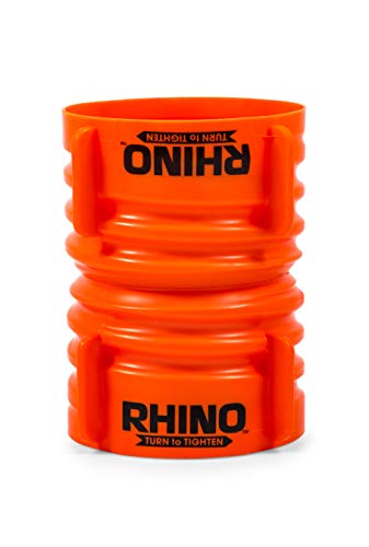Camco RhinoFLEX Swivel Coupler Fitting with Two Locking Rings - Easily Connect RhinoFLEX Sewer Hoses | Locking Ring Secures Fitting to Hose | Fits in 4" Square RV Bumper - (39821)