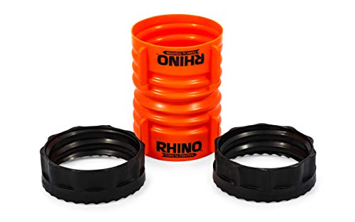 Camco RhinoFLEX Swivel Coupler Fitting with Two Locking Rings - Easily Connect RhinoFLEX Sewer Hoses | Locking Ring Secures Fitting to Hose | Fits in 4" Square RV Bumper - (39821)