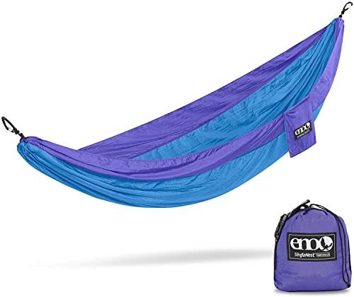 ENO, Eagles Nest Outfitters SingleNest Lightweight Camping Hammock, Purple/Teal