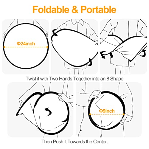 EMART Softbox Lighting Kit with Light Reflector, 24"x24" 1000W Photography Soft Box Continuous Light Set with Photo Studio Bulbs, Professional Camera Light Equipment for Video Recording, Filming