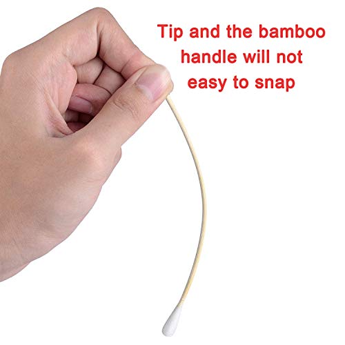 BOOSTEADY 6 Inch Cotton Gun Cleaning Swabs with Bamboo Handle in Storage Case（Choose Your Tip）