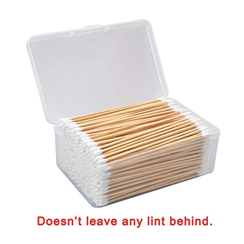 BOOSTEADY 6 Inch Cotton Gun Cleaning Swabs with Bamboo Handle in Storage Case（Choose Your Tip）