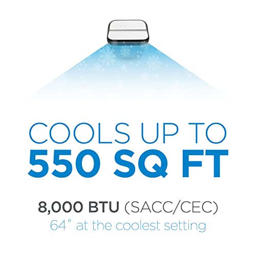 BLACK+DECKER 12,000 BTU Portable Air Conditioner with Remote Control, White