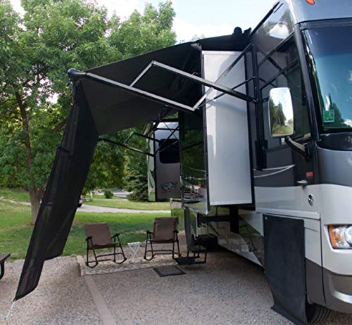 Carefree 701707ACD Black 17' x 7' Drop RV Awning EZ Zip Blocker