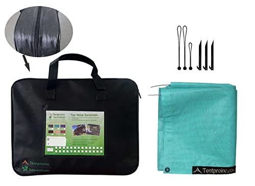 Tentproinc RV Awning Shade Screen 7' X 10' 3'' Gift Blue Sunshade Camping Trailer UV Sun Blocker Complete Kits - 3 Years Limited Warranty