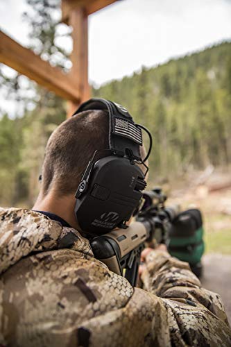 Walker's GWP-RSEMPAT Razor Slim Electronic Muff - Black Patriot