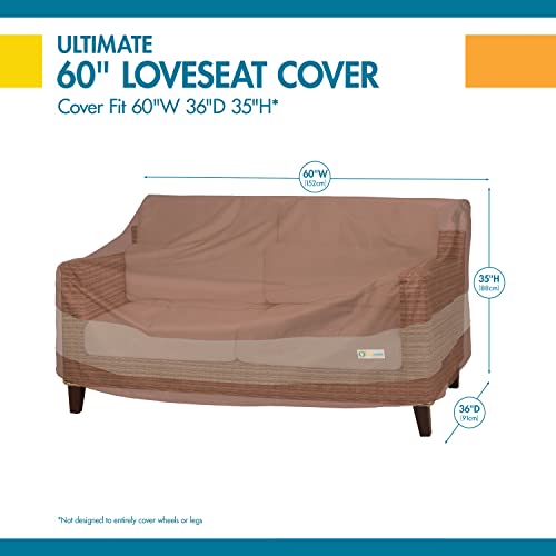 Duck Covers Ultimate Waterproof Patio Loveseat Cover, 62 Inch