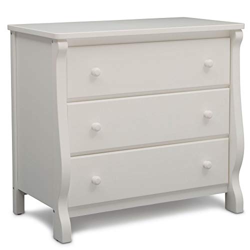Delta Children Universal 3 Drawer Dresser, Greenguard Gold Certified, White