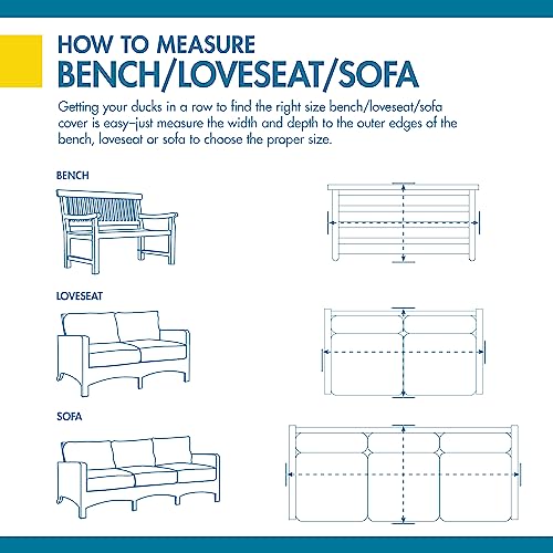 Duck Covers Ultimate Waterproof Patio Loveseat Cover, 62 Inch
