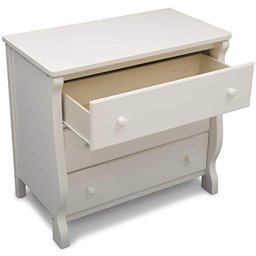 Delta Children Universal 3 Drawer Dresser, Greenguard Gold Certified, White