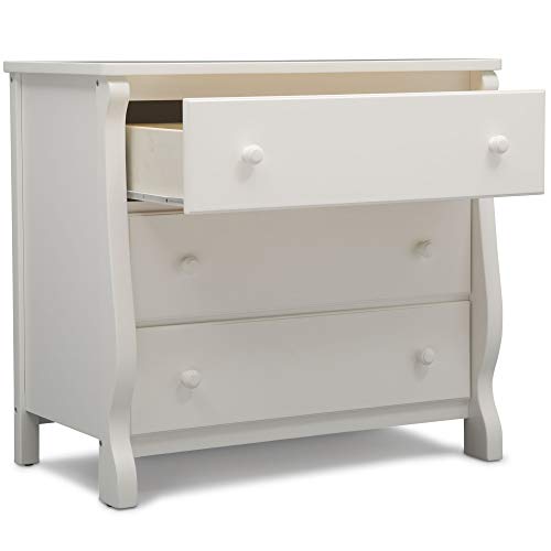 Delta Children Universal 3 Drawer Dresser, Greenguard Gold Certified, White