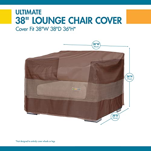 Duck Covers Ultimate Waterproof 38 Inch Patio Chair Cover, Outdoor Chair Covers, Mocha Cappuccino