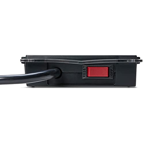 Amazon Basics Rectangle 12-Outlet Power Strip Surge Protector | 4,320 Joule, 10-Foot Cord, Black