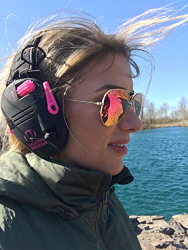 Walker's Game Ear Razor Slim Electronic Muff, Pink