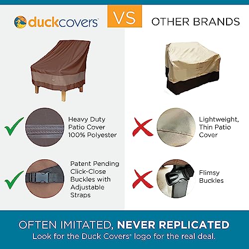 Duck Covers Ultimate Waterproof Patio Loveseat Cover, 52 Inch, Mocha Cappuccino